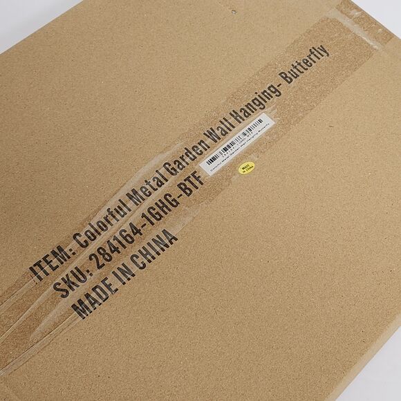 Colorful Garden Butterfly Hanging Metal, Wall Art Decor 13.75"W x 10.5"H - Picture 6 of 6